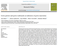 ResPol_Block_Green patents and green trademarks as indicators of green innovation